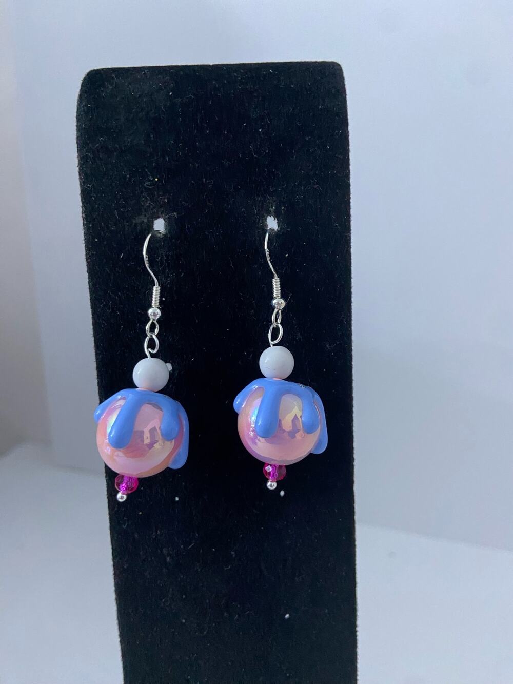 Pink ice cream earrings
